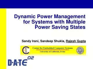 Dynamic Power Management for Systems with Multiple Power Saving States
