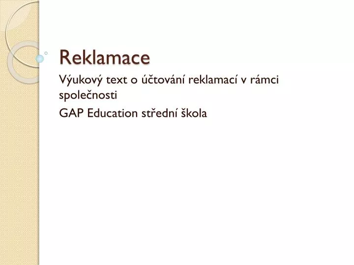 reklamace