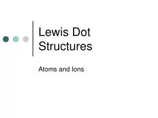 lewis dot structures