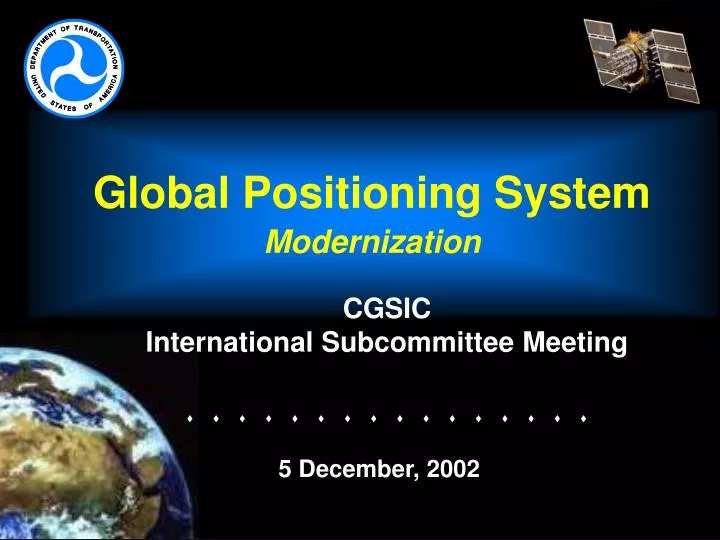 global positioning system modernization
