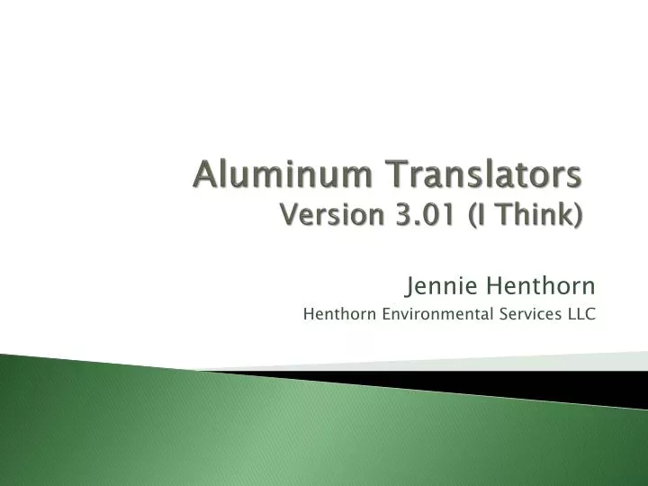 aluminum translators version 3 01 i think