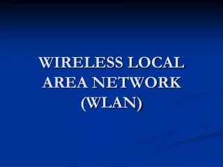 wireless local area network wlan