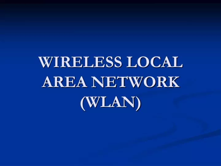wireless local area network wlan