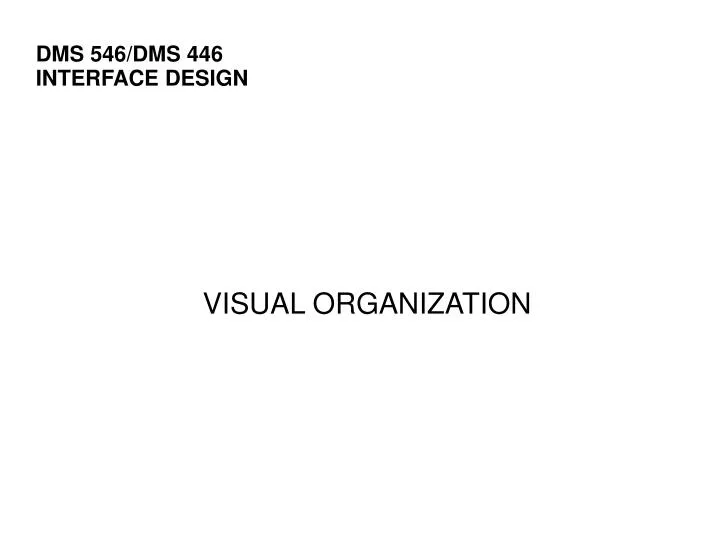 visual organization