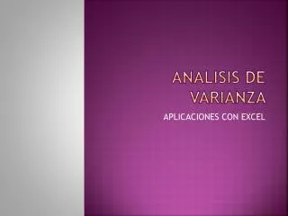 analisis de varianza
