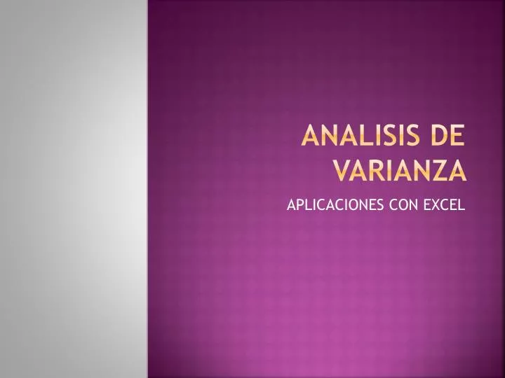 analisis de varianza