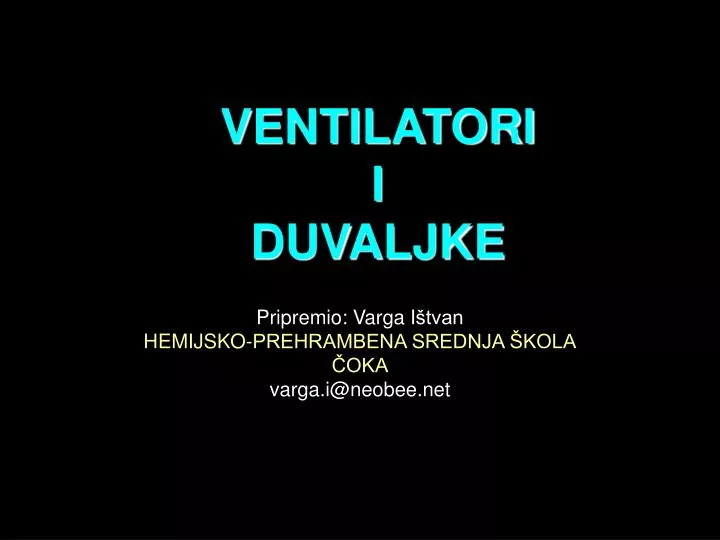 ventilatori i duvaljke