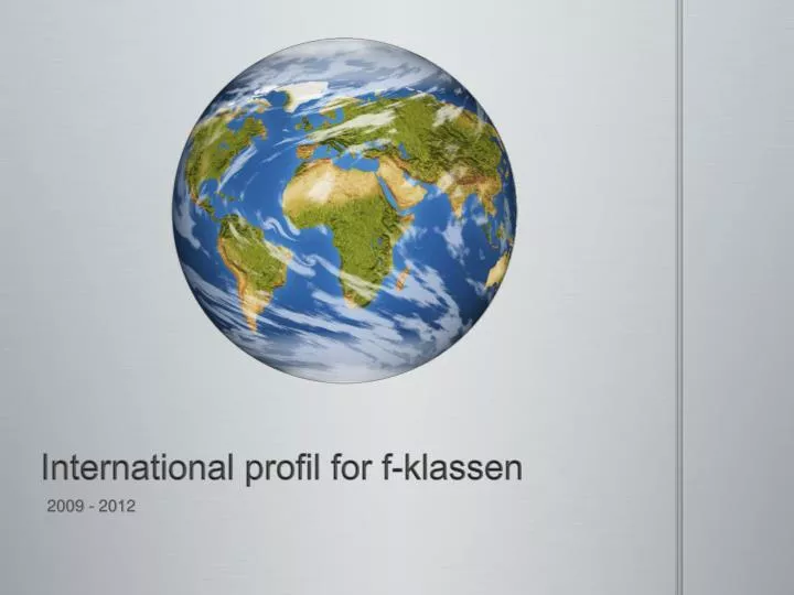 international profil for f klassen