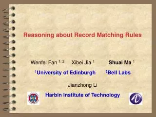 Reasoning about Record Matching Rules