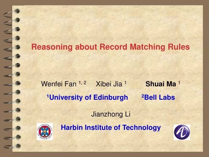 reasoning about record matching rules