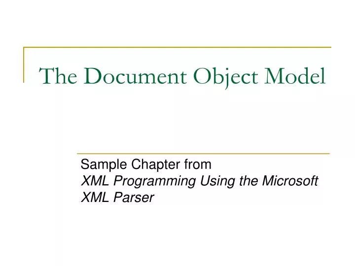 the document object model