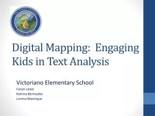 Digital Mapping: Engaging Kids in Text Analysis