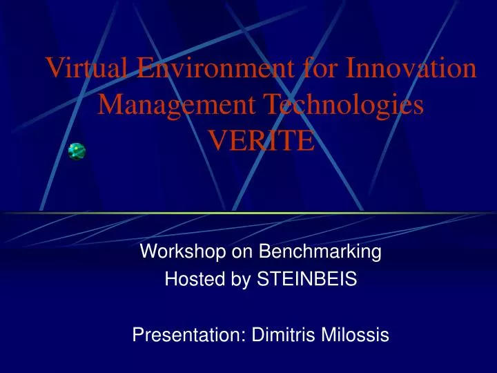 virtual environment for innovation management technologies verite