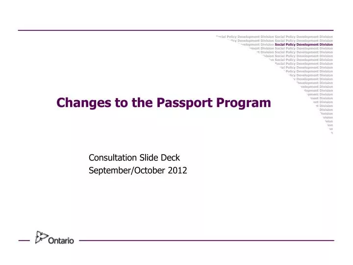 changes to the passport program