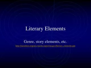 literary elements