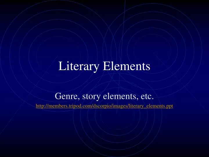 literary elements