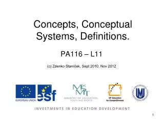 Concepts, Conceptual Systems, Definitions.