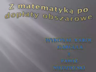 z matematyk po dop aty obszarowe
