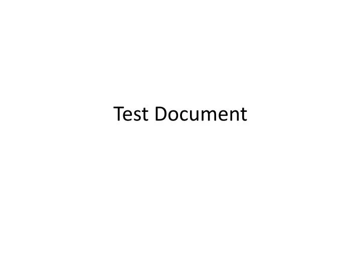 test document