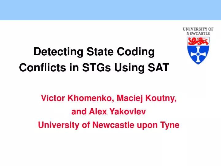 detecting state coding conflicts in stgs using sat