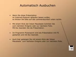 automatisch ausbuchen