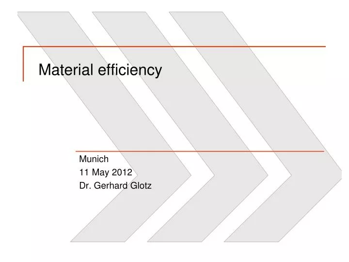 material efficiency
