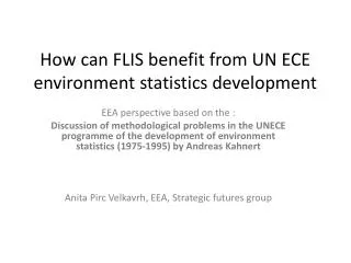 How can FLIS benefit from UN ECE environment statistics development