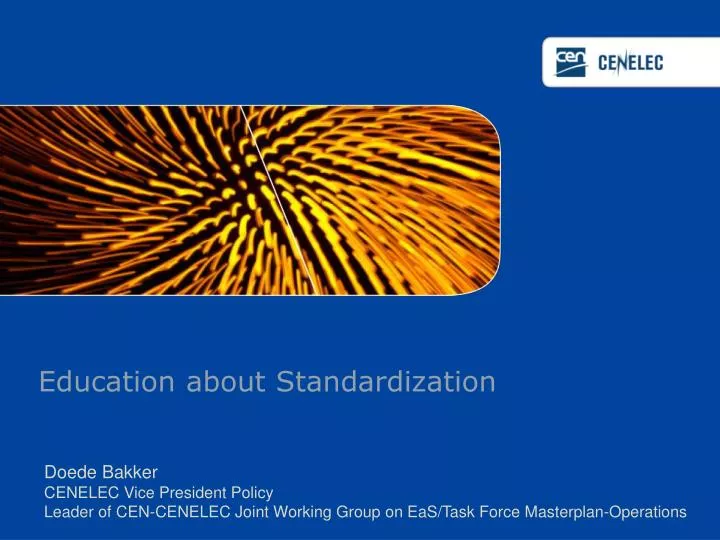 education about standardization