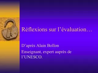 r flexions sur l valuation
