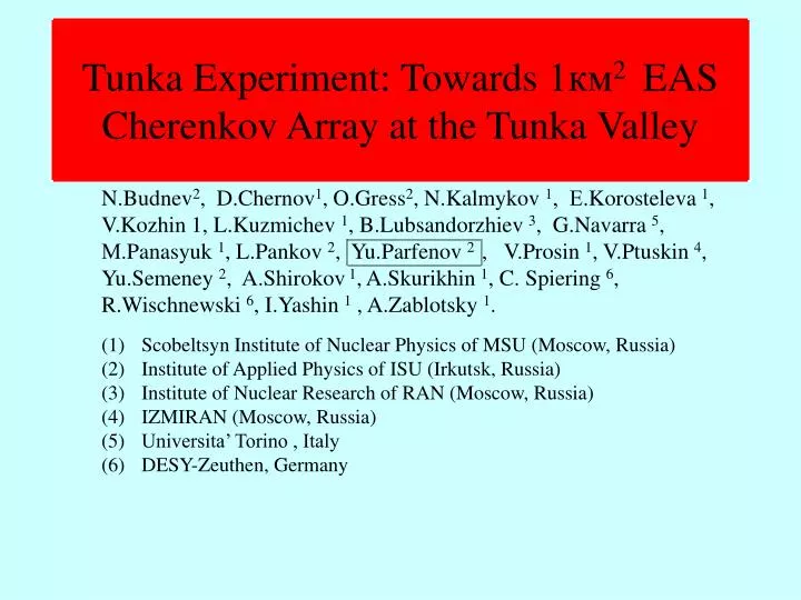 tunka experiment towards 1 2 eas cherenkov array at the tunka valley