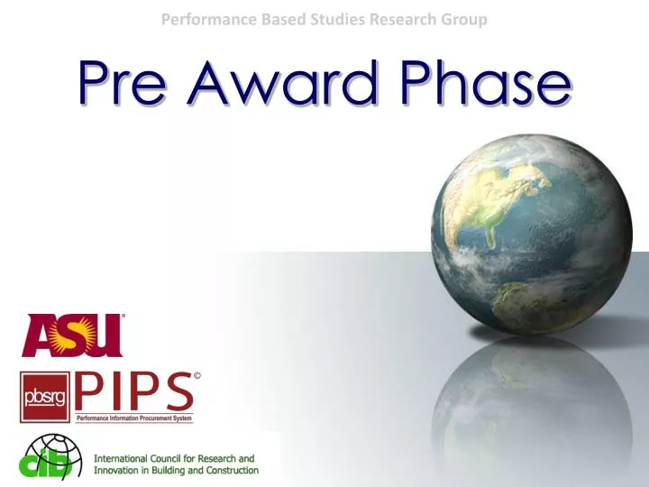 pre award phase