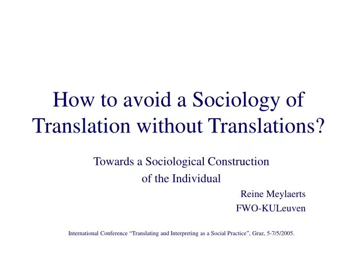 how to avoid a sociology of translation without translations