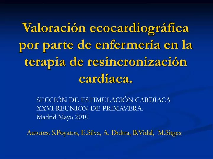 valoraci n ecocardiogr fica por parte de enfermer a en la terapia de resincronizaci n card aca