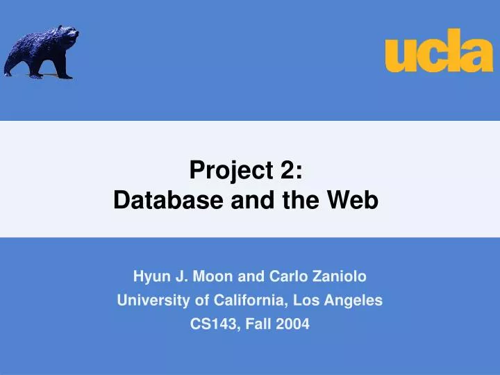 project 2 database and the web