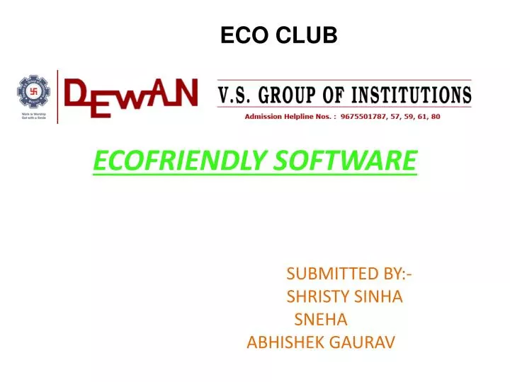 ecofriendly software