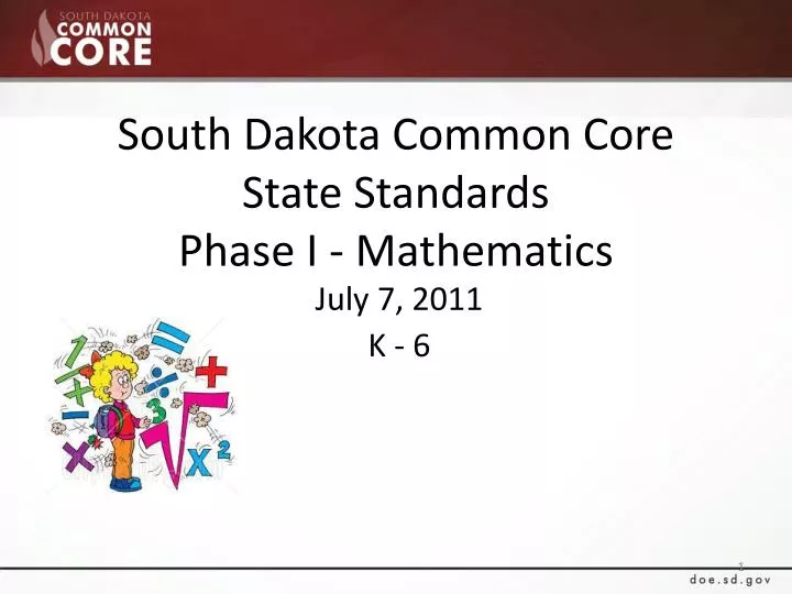 south dakota common core state standards phase i mathematics