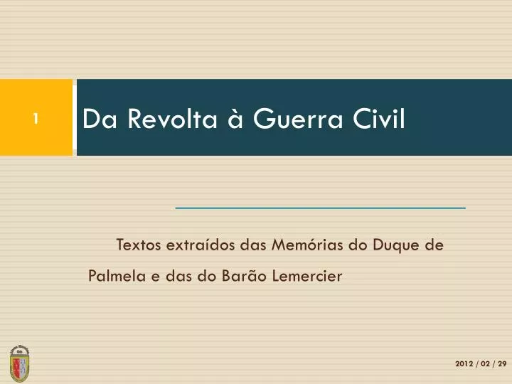 da revolta guerra civil