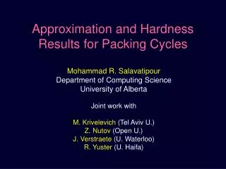 Approximation and Hardness Results for Packing Cycles