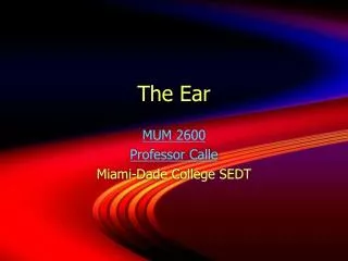 The Ear