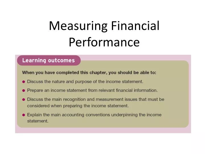 measuring financial performance