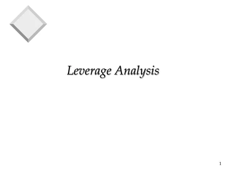 leverage analysis