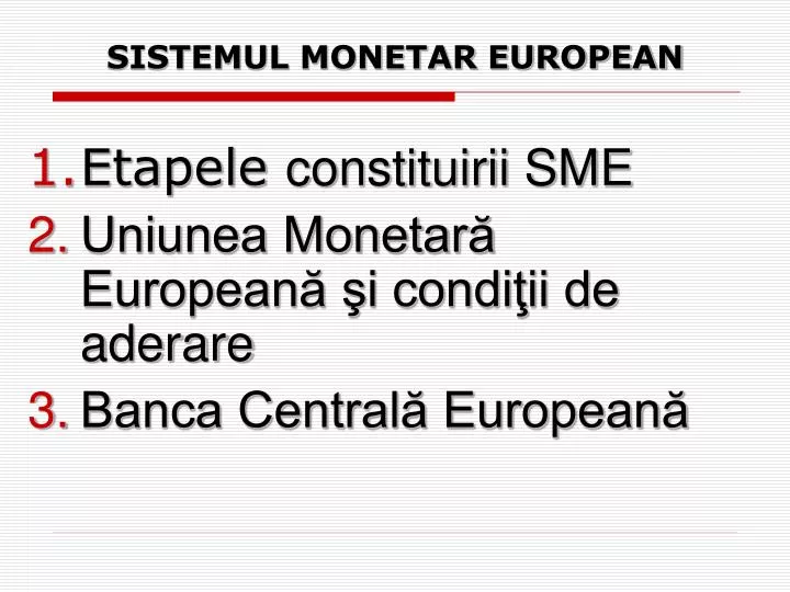 sistemul monetar european