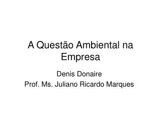 a quest o ambiental na empresa