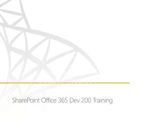 SharePoint Office 365 Dev 200 Training