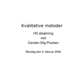 kvalitative metoder