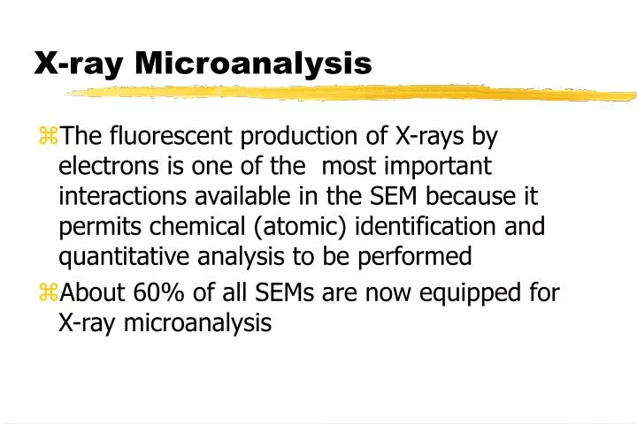 x ray microanalysis