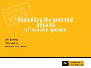 Evaluating the potential impacts of invasive species