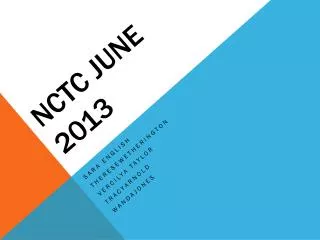 nctc june 2013