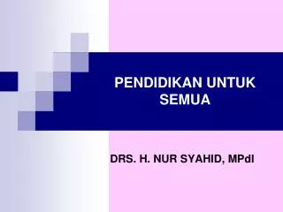 pendidikan untuk semua