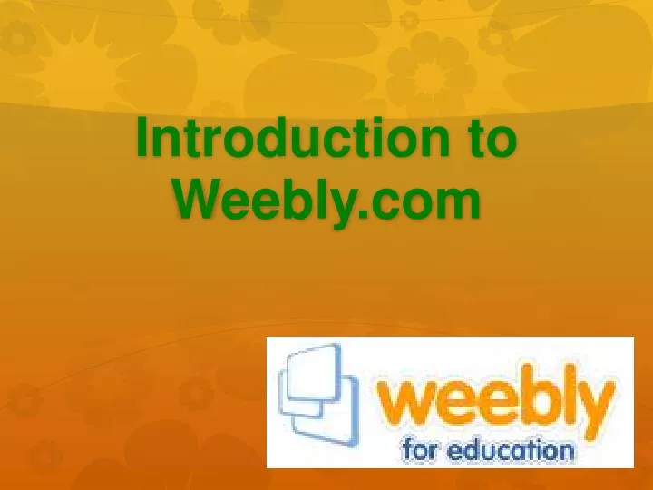 introduction to weebly com